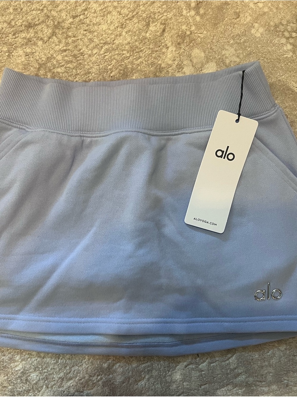 ALO Yoga Lavender Mini Skirt with Logo Tag